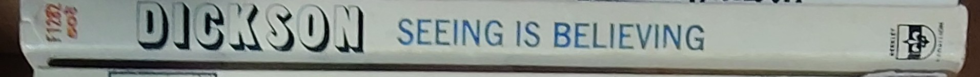 Carter Dickson  SEEING IS BELIEVING spine of book image