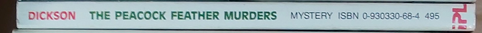 Carter Dickson  THE PEACOCK DEATHER MURDERS spine of book image