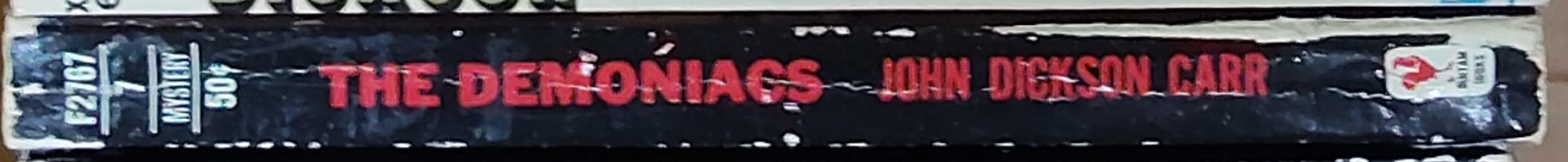 John Dickson Carr  THE DEMONIACS spine of book image