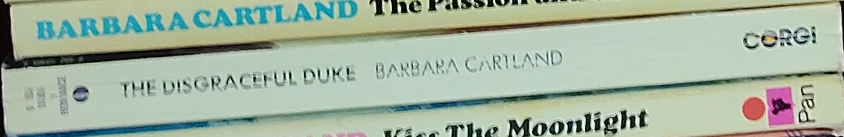 Barbara Cartland  THE DISGRACEFUL DUKE spine of book image