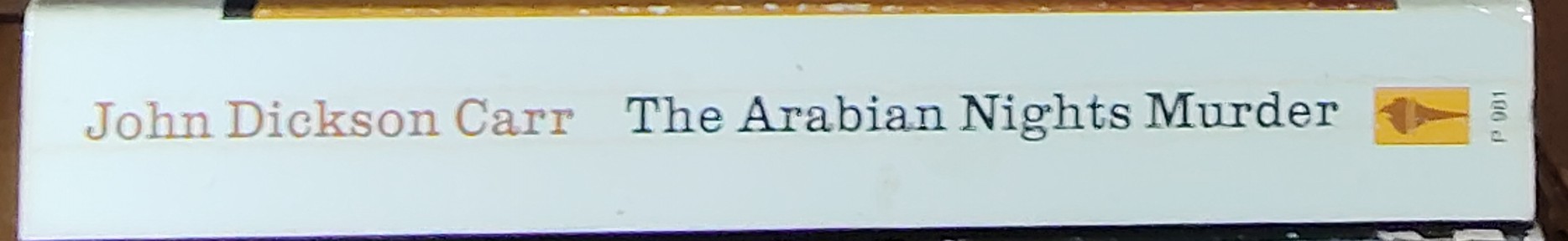 John Dickson Carr  THE ARABIAN NIGHTS MURDER spine of book image