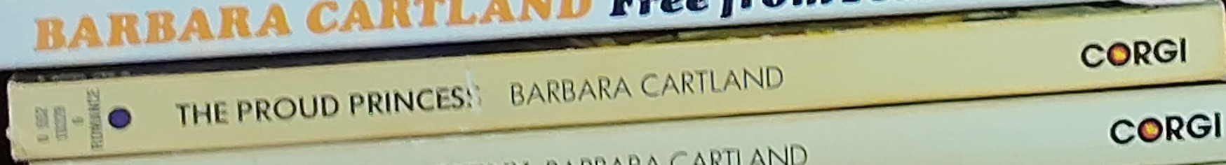 Barbara Cartland  THE PROUD PRINCESS spine of book image