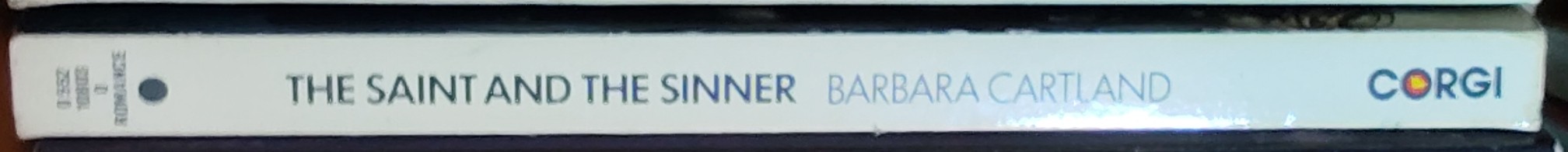 Barbara Cartland  THE SAINT AND THE SINNER spine of book image