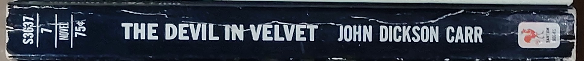 John Dickson Carr  THE DEVIL IN VELVET spine of book image