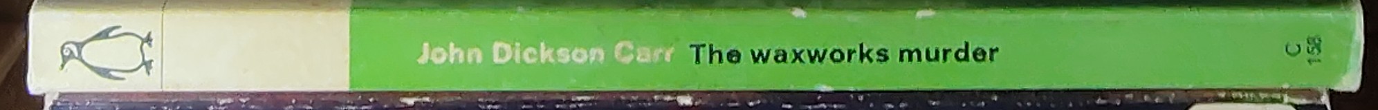 John Dickson Carr  THE WAXWORKS MURDER spine of book image