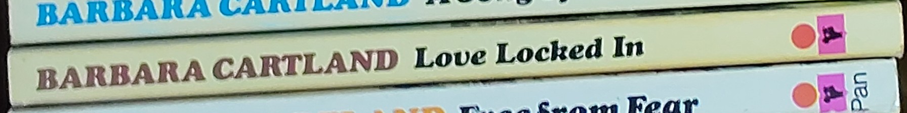 Barbara Cartland  LOVE LOCKED IN spine of book image