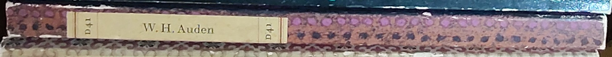 W.H. Auden (selects) W.H.AUDEN spine of book image