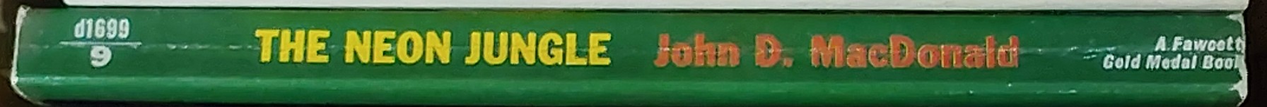 John D. MacDonald  THE NEON JUNGLE spine of book image
