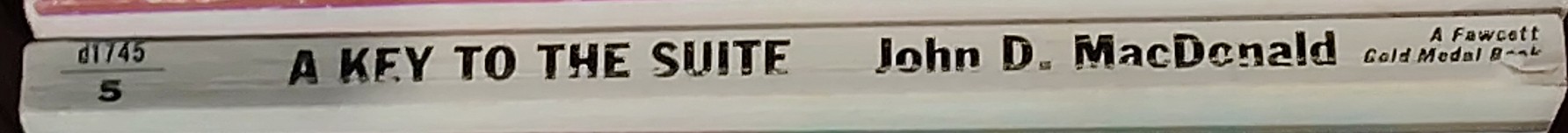 John D. MacDonald  A KEY TO THE SUITE spine of book image