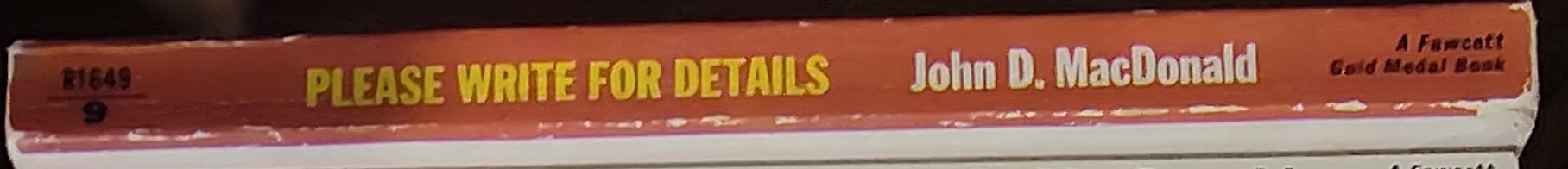 John D. MacDonald  PLEASE WRITE FOR DETAILS spine of book image