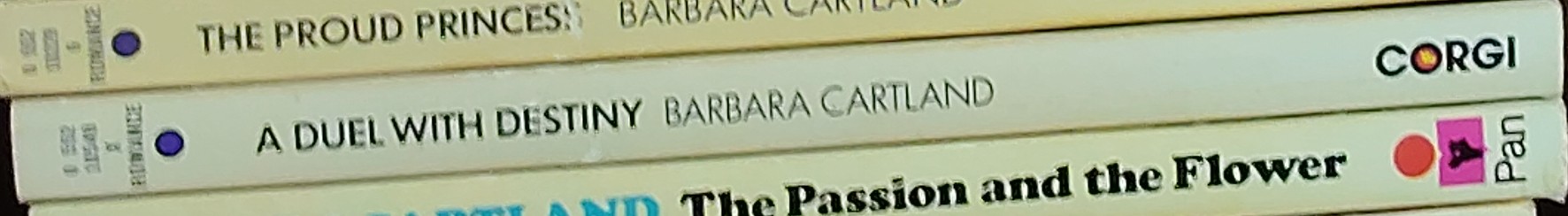 Barbara Cartland  A DUEL WITH DESTINY spine of book image