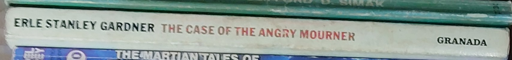 Erle Stanley Gardner  THE CASE OF THE ANGRY MOURNER spine of book image