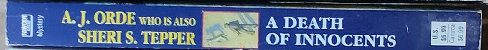 A.J. Orde  A DEATH OF INNOCENTS spine of book image