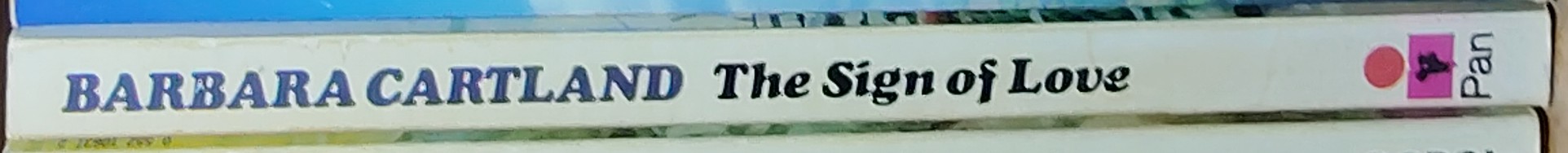 Barbara Cartland  THE SIGN OF LOVE spine of book image