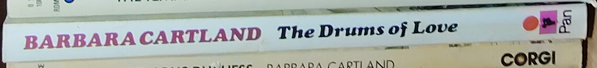 Barbara Cartland  THE DRUMS OF LOVE spine of book image