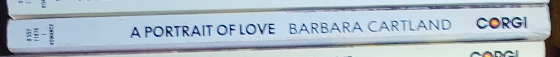 Barbara Cartland  A PORTRAIT OF LOVE spine of book image