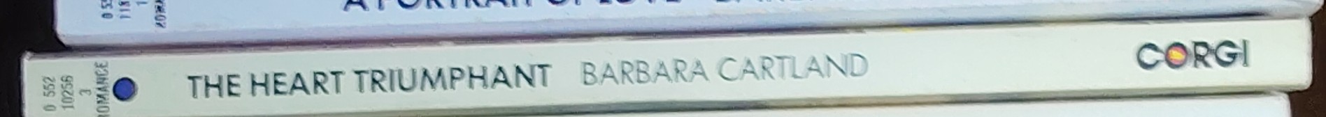 Barbara Cartland  THE HEART TRIUMPHANT spine of book image