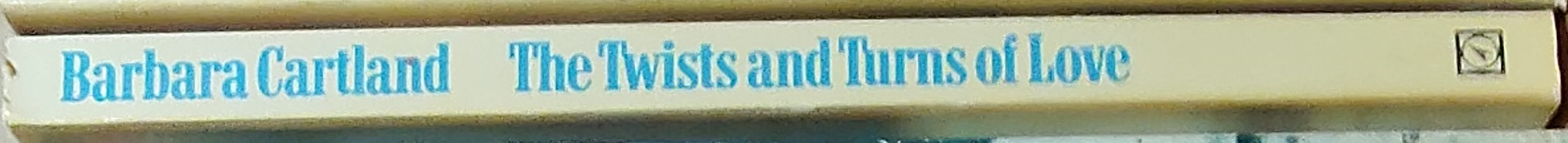 Barbara Cartland  THE TWISTS AND TURNS OF LOVE spine of book image