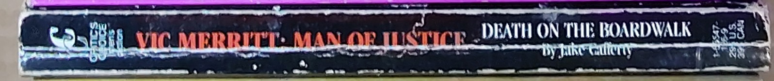 Jake Cafferty  VIC MERRITT. MAN OF JUSTICE: DEATH ON THE BOARDWALK spine of book image