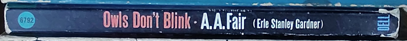 A.A. Fair  OWLS DON'T BLINK spine of book image