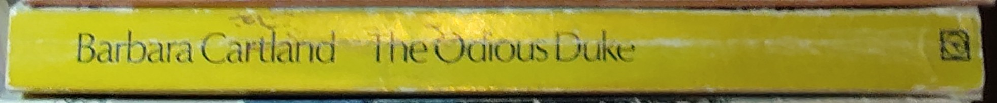 Barbara Cartland  THE ODIOUS DUKE spine of book image