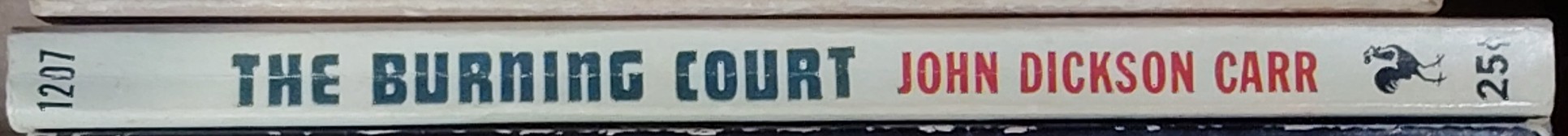 John Dickson Carr  THE BURNING COURT spine of book image