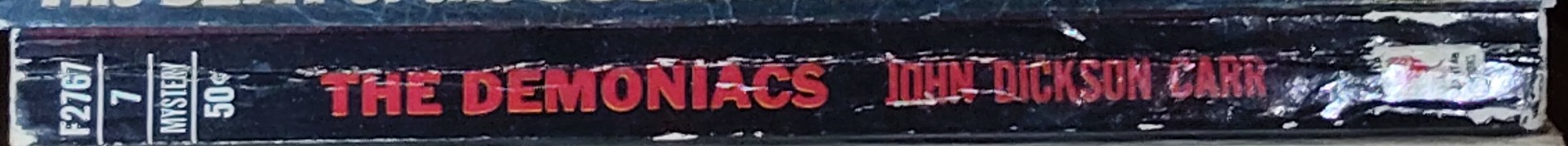 John Dickson Carr  THE DEMONIACS spine of book image