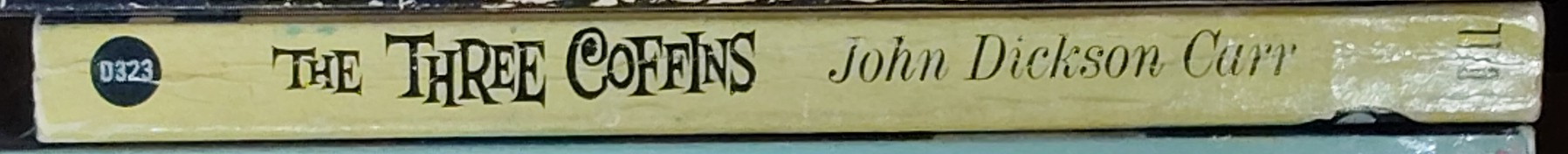 John Dickson Carr  THE THREE COFFINS spine of book image