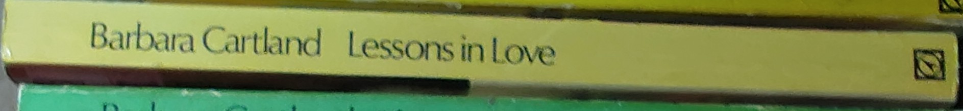Barbara Cartland  LESSONS IN LOVE spine of book image