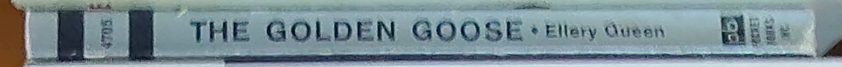 Ellery Queen  THE GOLDEN GOOSE spine of book image