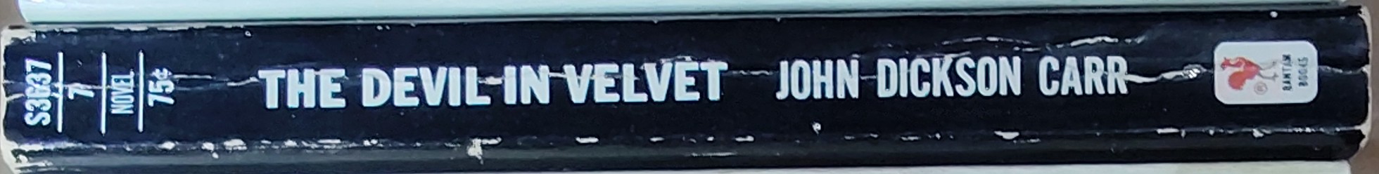 John Dickson Carr  THE DEVIL IN VELVET spine of book image