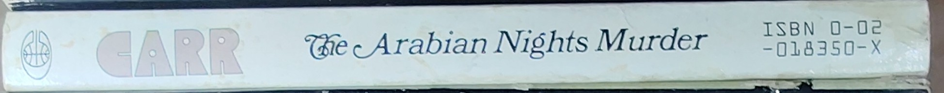 John Dickson Carr  THE ARABIAN NIGHTS MURDER spine of book image