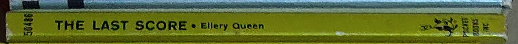 Ellery Queen  THE LAST SCORE spine of book image