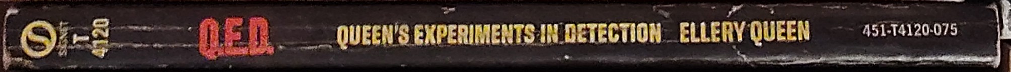 Ellery Queen  Q.E.D. (Queen's Experiments in Detection) spine of book image