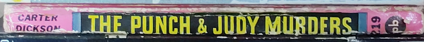 Carter Dickson  THE PUNCH AND JUDY MURDERS spine of book image