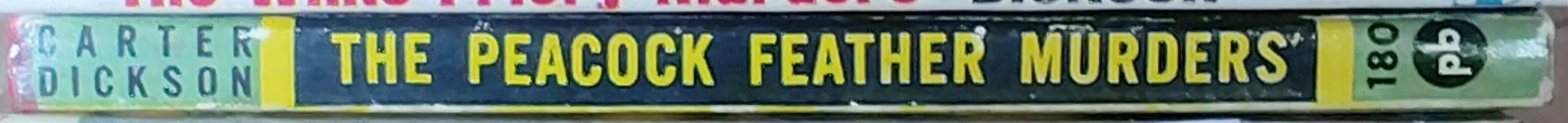 Carter Dickson  THE PEACOCK FEATHER MURDERS spine of book image