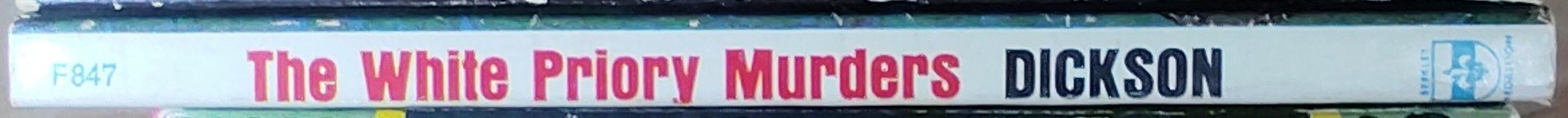 Carter Dickson  THE WHITE PRIORY MURDERS spine of book image