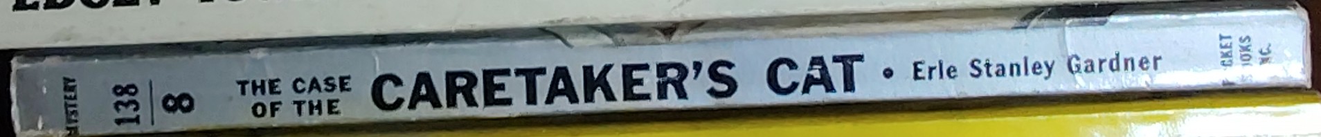 Erle Stanley Gardner  THE CASE OF THE CARETAKER'S CAT spine of book image