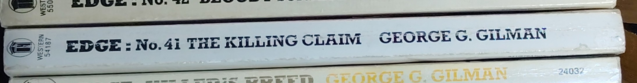 George G. Gilman  EDGE 41: THE KILLING CLAIM spine of book image