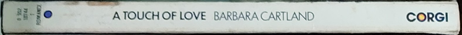 Barbara Cartland  A TOUCH OF LOVE spine of book image