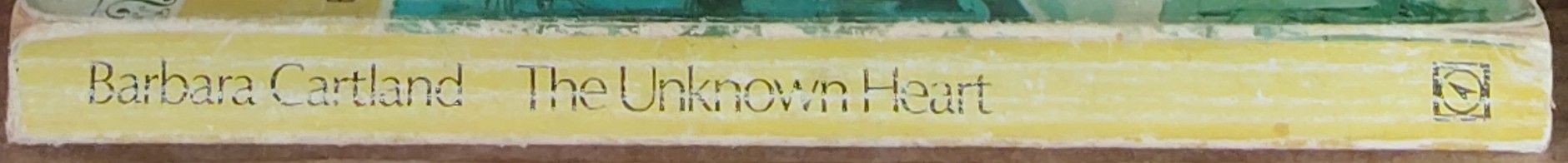 Barbara Cartland  THE UNKNOWN HEART spine of book image