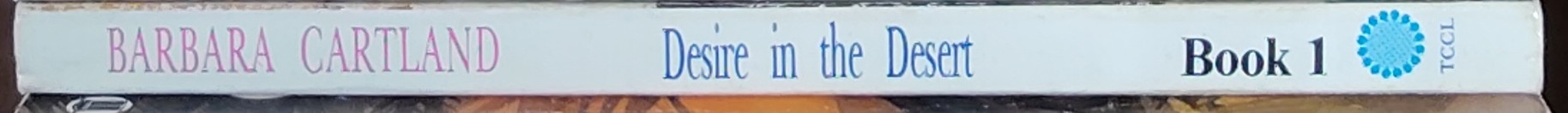 Barbara Cartland  DESIRE IN THE DESERT spine of book image