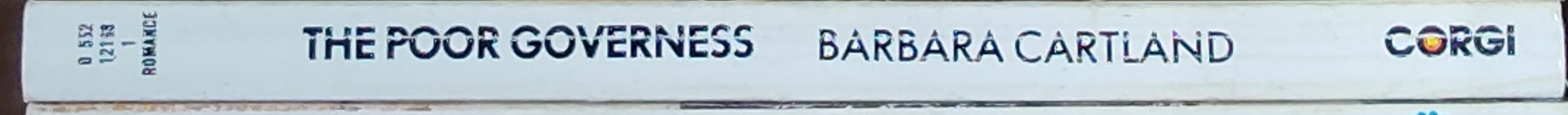 Barbara Cartland  THE POOR GOVERNESS spine of book image