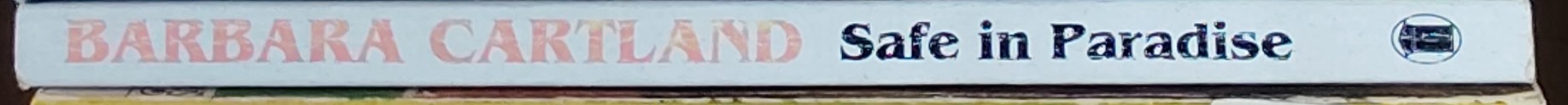 Barbara Cartland  SAFE IN PARADISE spine of book image