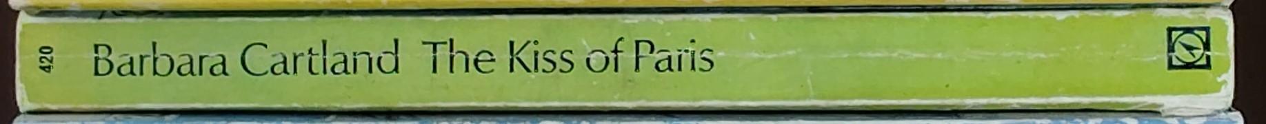 Barbara Cartland  THE KISS OF PARIS spine of book image