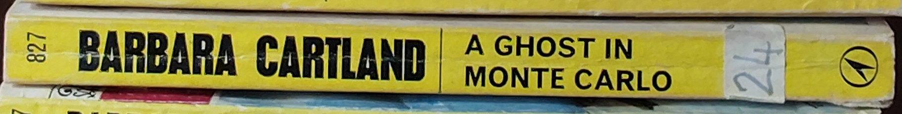 Barbara Cartland  A GHOST IN MONTE CARLO spine of book image