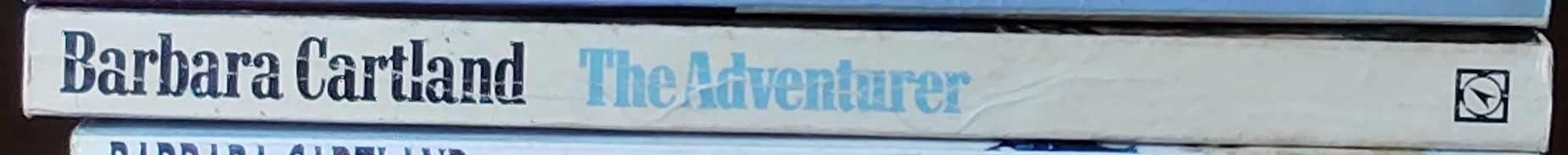 Barbara Cartland  THE ADVENTURER spine of book image