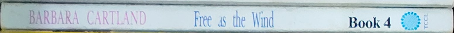 Barbara Cartland  FREE AS THE WIND spine of book image