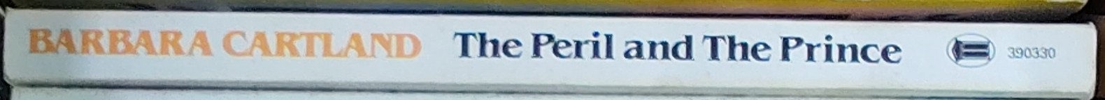 Barbara Cartland  THE PERIL AND THE PRINCE spine of book image