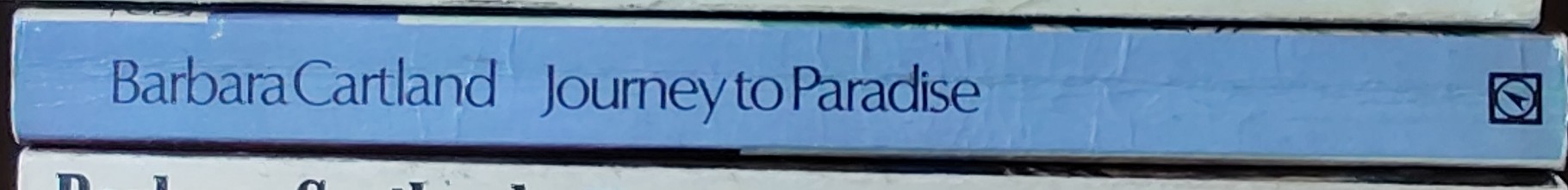 Barbara Cartland  JOURNEY TO PARADISE spine of book image